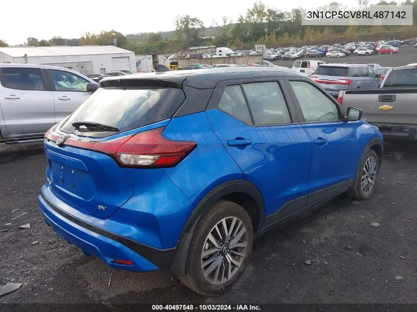 2024 Nissan Kicks Sv Xtronic Cvt VIN: 3N1CP5CV8RL487142 Lot: 40497548