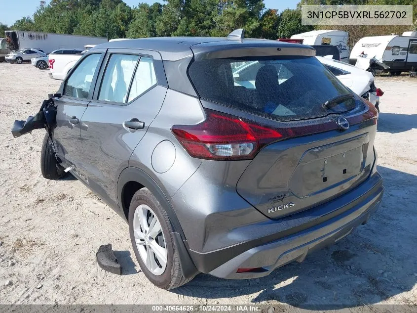 2024 Nissan Kicks S Xtronic Cvt VIN: 3N1CP5BVXRL562702 Lot: 40664626