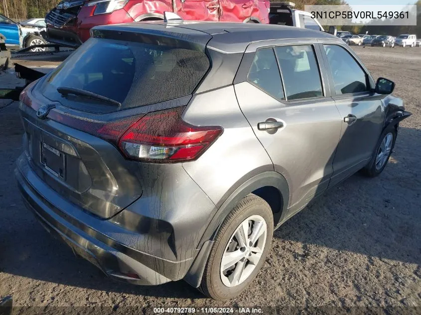 2024 Nissan Kicks S Xtronic Cvt VIN: 3N1CP5BV0RL549361 Lot: 40792789