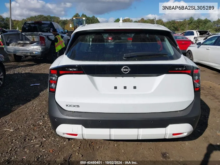 2025 Nissan Kicks S VIN: 3N8AP6BA2SL305289 Lot: 40480401