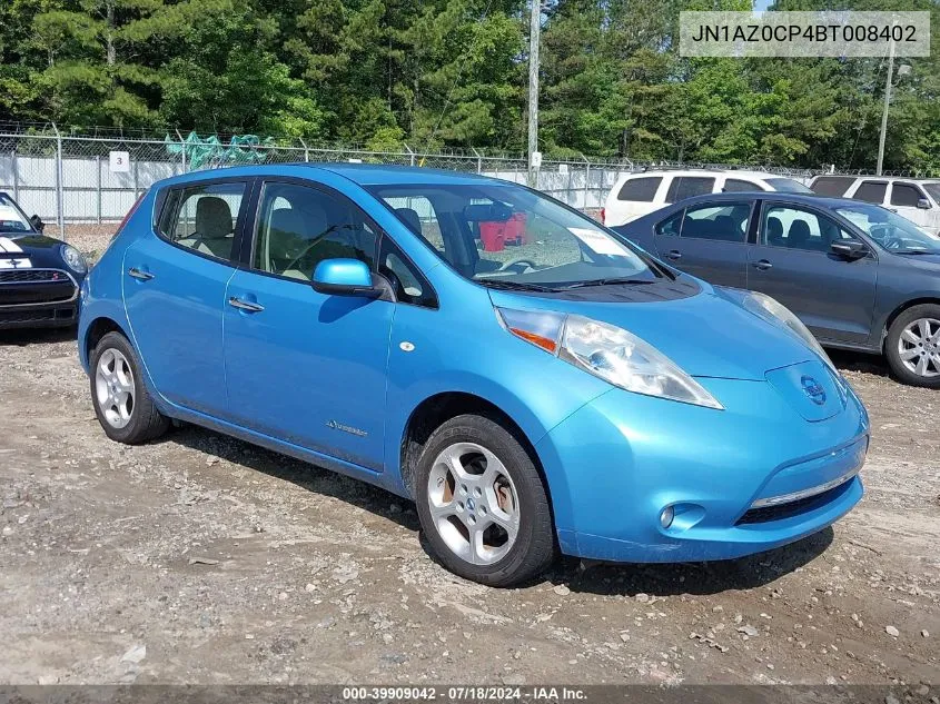 2011 Nissan Leaf Sl VIN: JN1AZ0CP4BT008402 Lot: 39909042