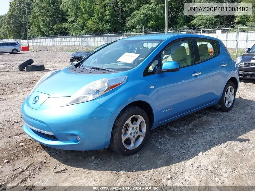 2011 Nissan Leaf Sl VIN: JN1AZ0CP4BT008402 Lot: 39909042