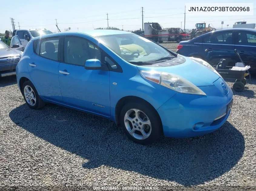 2011 Nissan Leaf Sl VIN: JN1AZ0CP3BT000968 Lot: 40236465