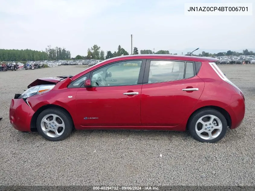 2011 Nissan Leaf Sl VIN: JN1AZ0CP4BT006701 Lot: 40294732