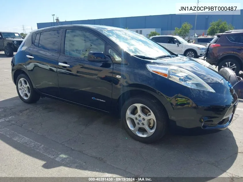 2011 Nissan Leaf Sl VIN: JN1AZ0CP9BT000487 Lot: 40391430