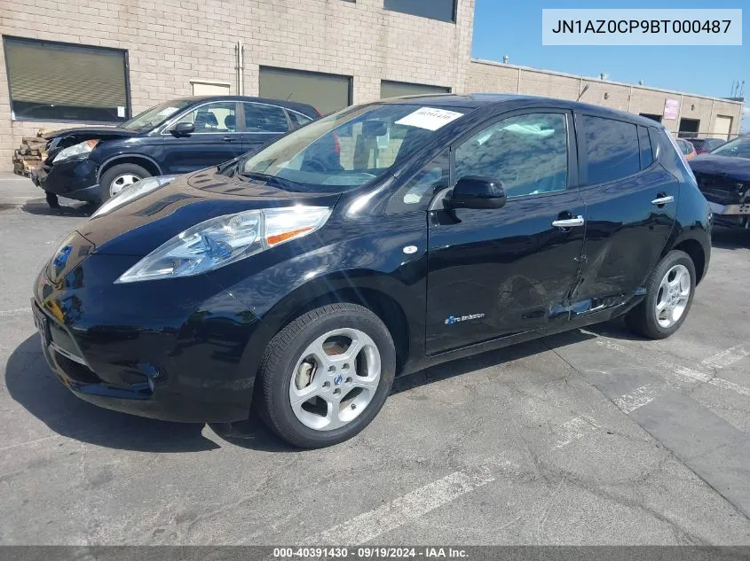 2011 Nissan Leaf Sl VIN: JN1AZ0CP9BT000487 Lot: 40391430