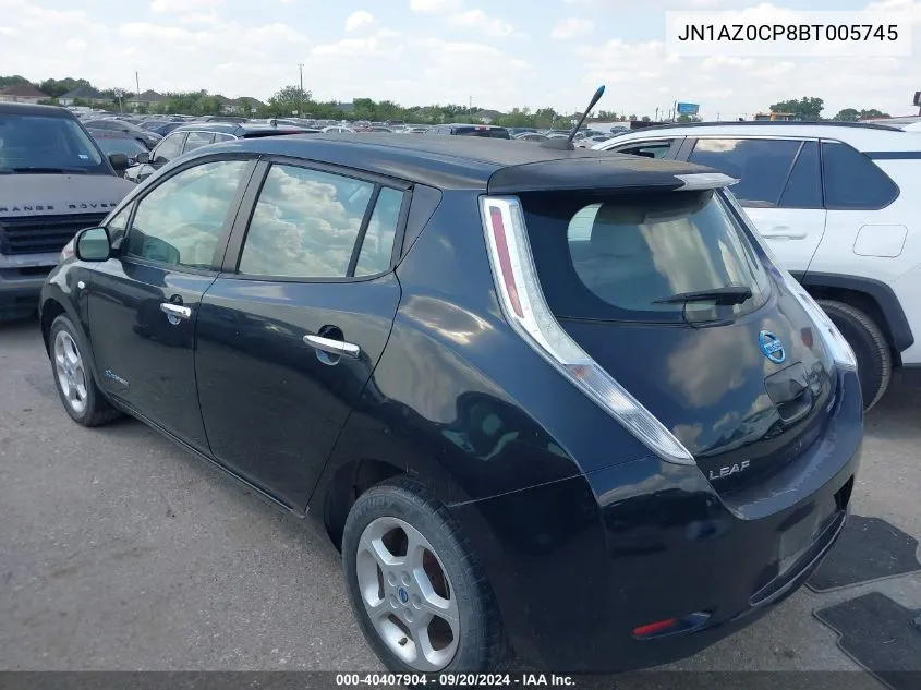 JN1AZ0CP8BT005745 2011 Nissan Leaf Sl