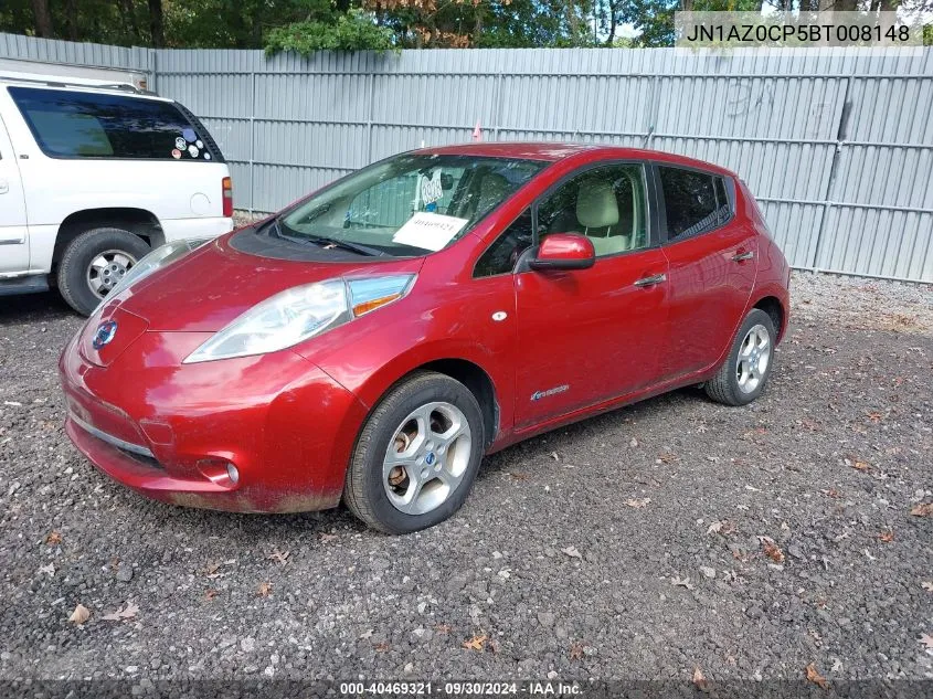 JN1AZ0CP5BT008148 2011 Nissan Leaf Sl