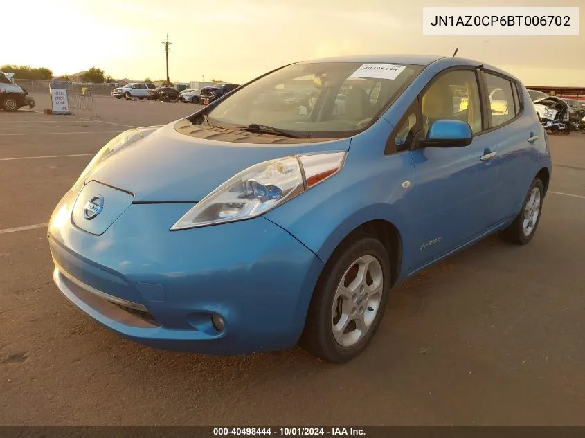 2011 Nissan Leaf Sl VIN: JN1AZ0CP6BT006702 Lot: 40498444