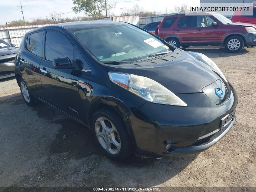 2011 Nissan Leaf Sl VIN: JN1AZ0CP3BT001778 Lot: 40738274