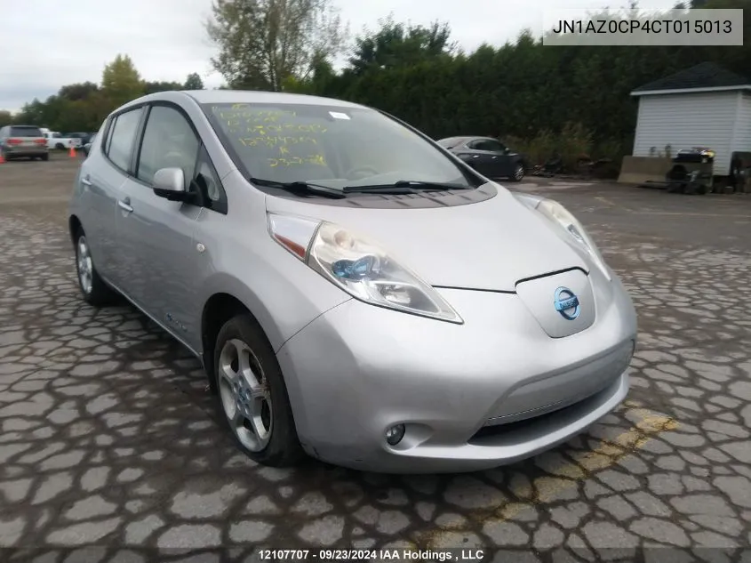 2012 Nissan Leaf Sv/Sl VIN: JN1AZ0CP4CT015013 Lot: 12107707