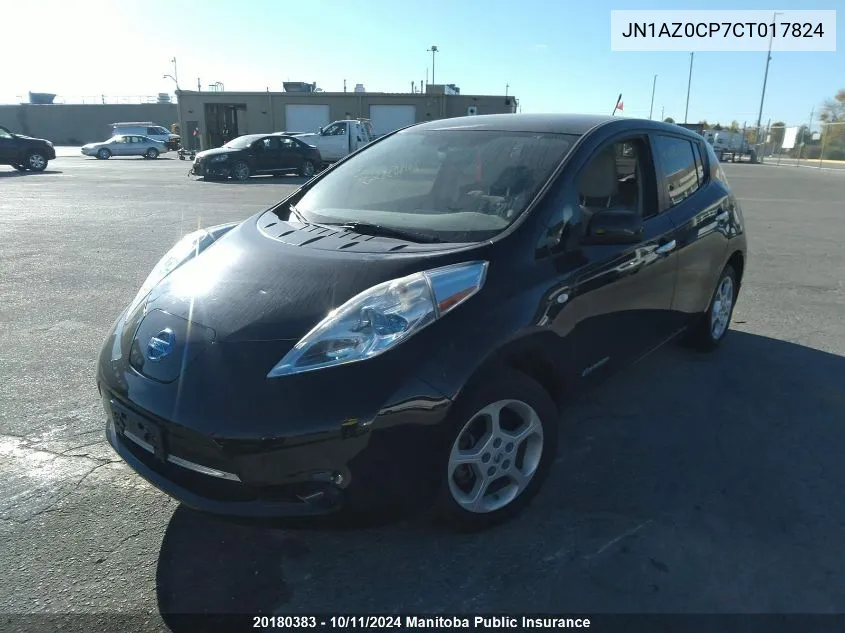 2012 Nissan Leaf Sv VIN: JN1AZ0CP7CT017824 Lot: 20180383