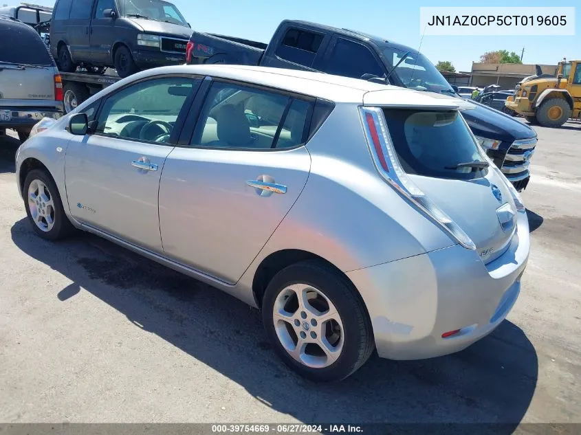 2012 Nissan Leaf Sl VIN: JN1AZ0CP5CT019605 Lot: 39754669