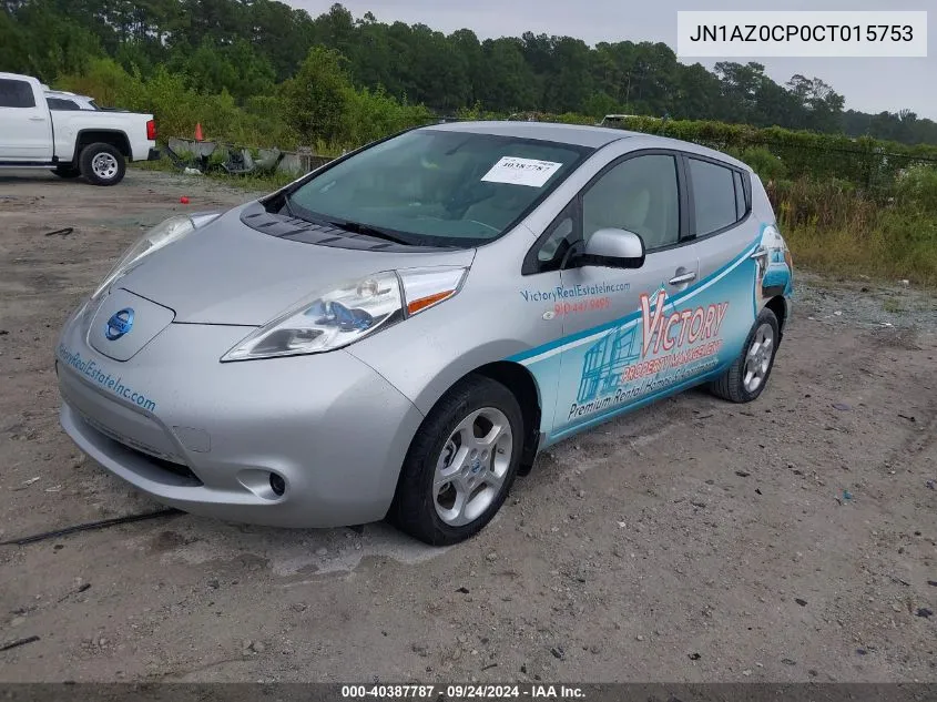 2012 Nissan Leaf Sv VIN: JN1AZ0CP0CT015753 Lot: 40387787