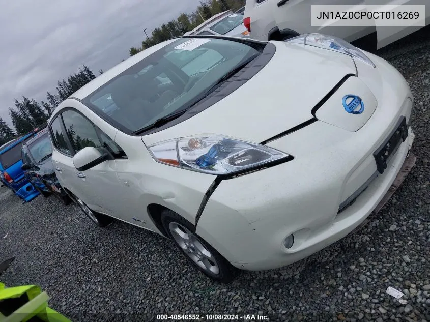 2012 Nissan Leaf Sl VIN: JN1AZ0CP0CT016269 Lot: 40546552