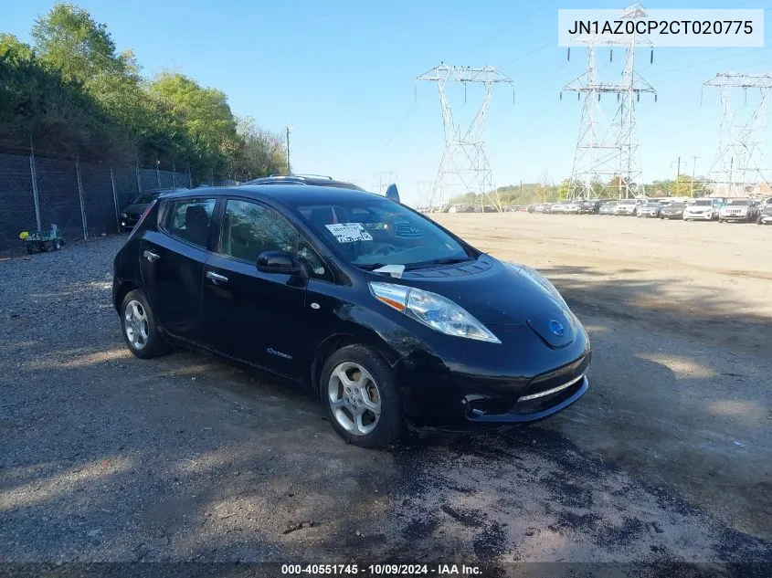 2012 Nissan Leaf Sv VIN: JN1AZ0CP2CT020775 Lot: 40551745