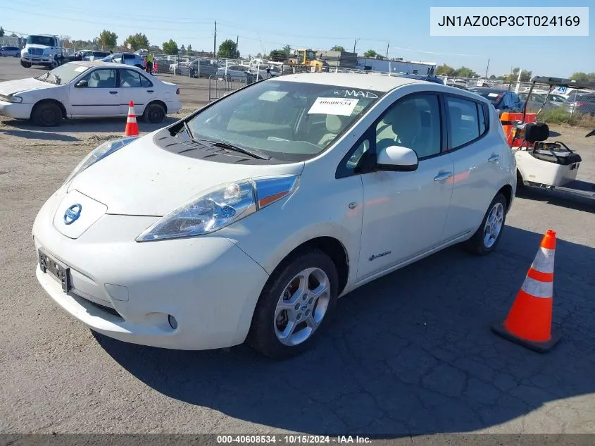 2012 Nissan Leaf Sl VIN: JN1AZ0CP3CT024169 Lot: 40608534