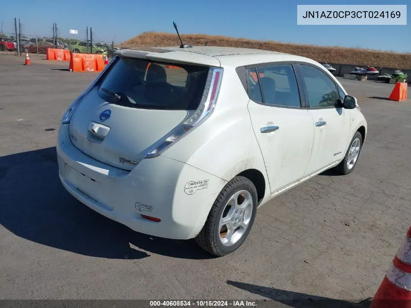 2012 Nissan Leaf Sl VIN: JN1AZ0CP3CT024169 Lot: 40608534