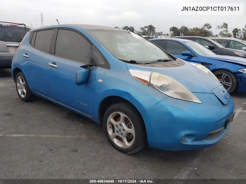 2012 Nissan Leaf Sl VIN: JN1AZ0CP1CT017611 Lot: 40634448