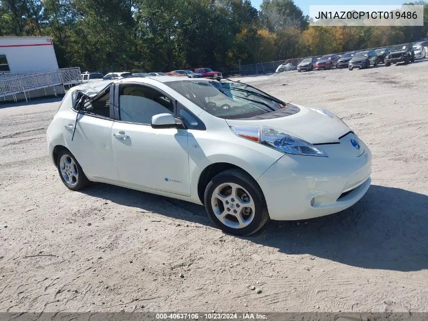 2012 Nissan Leaf Sl VIN: JN1AZ0CP1CT019486 Lot: 40637106