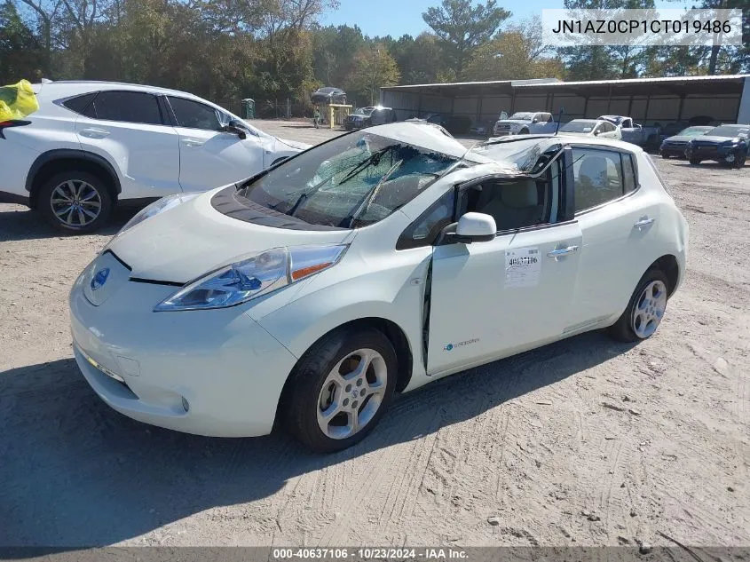 2012 Nissan Leaf Sl VIN: JN1AZ0CP1CT019486 Lot: 40637106