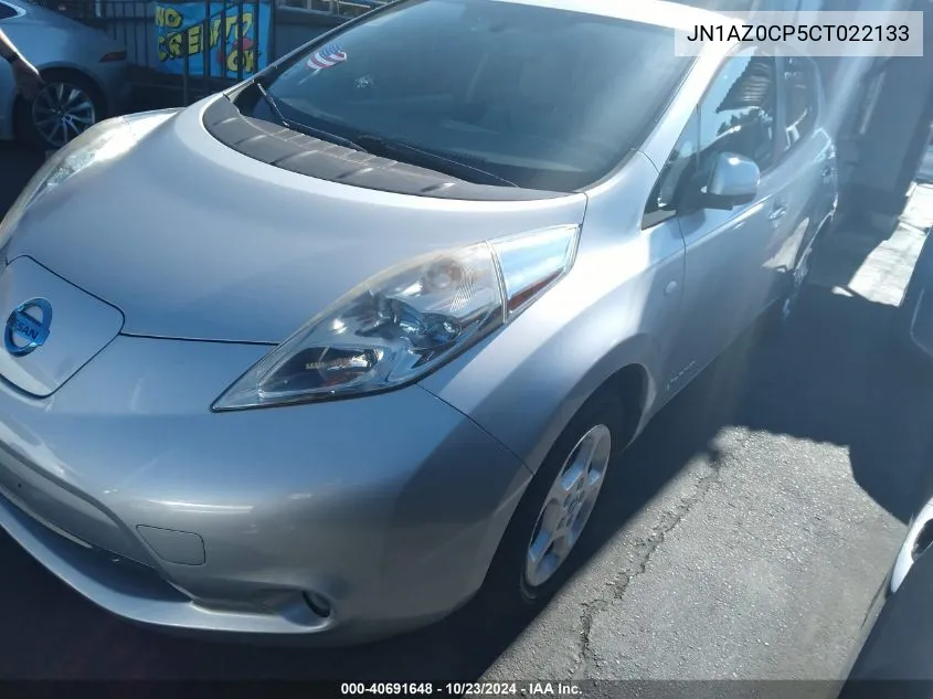 2012 Nissan Leaf Sl VIN: JN1AZ0CP5CT022133 Lot: 40691648