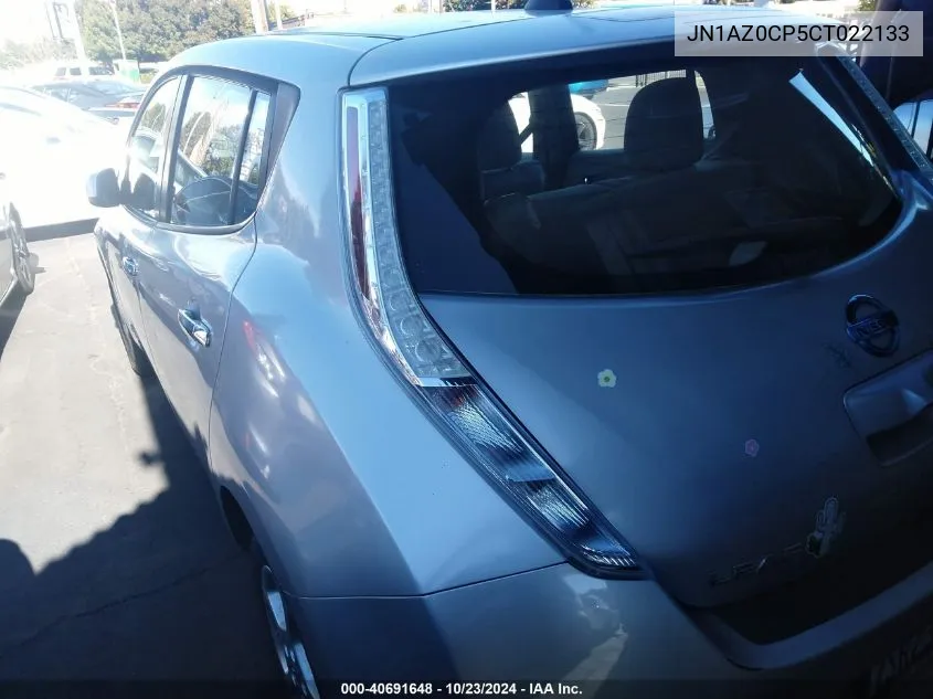 2012 Nissan Leaf Sl VIN: JN1AZ0CP5CT022133 Lot: 40691648