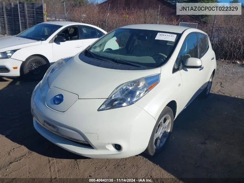 2012 Nissan Leaf Sv VIN: JN1AZ0CP0CT022329 Lot: 40843135