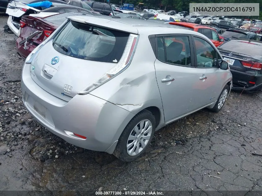 2013 Nissan Leaf S VIN: 1N4AZ0CP2DC416791 Lot: 39777380