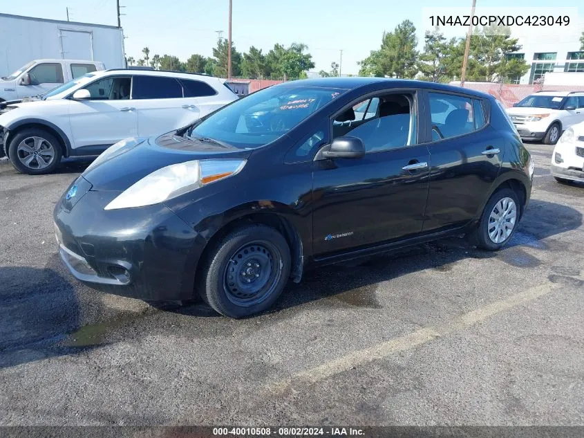 2013 Nissan Leaf S VIN: 1N4AZ0CPXDC423049 Lot: 40010508