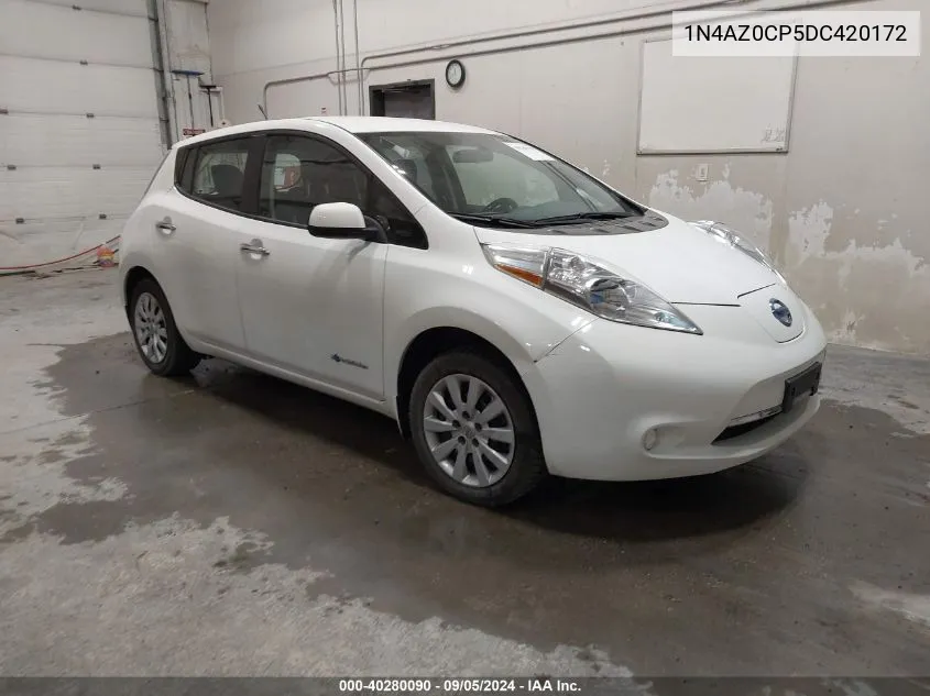 2013 Nissan Leaf S VIN: 1N4AZ0CP5DC420172 Lot: 40280090