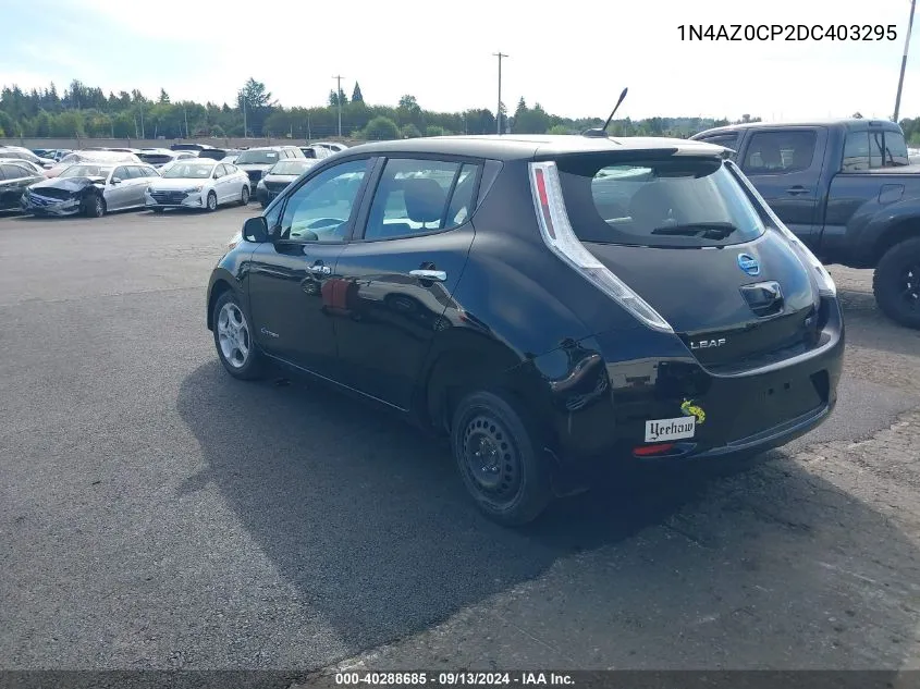 2013 Nissan Leaf Sv VIN: 1N4AZ0CP2DC403295 Lot: 40288685