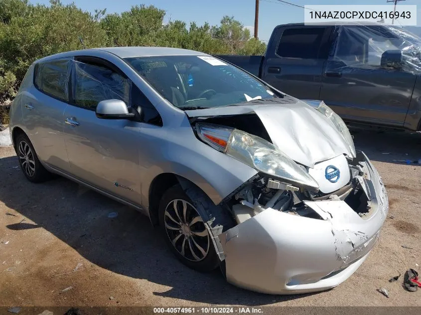 2013 Nissan Leaf S VIN: 1N4AZ0CPXDC416943 Lot: 40574961