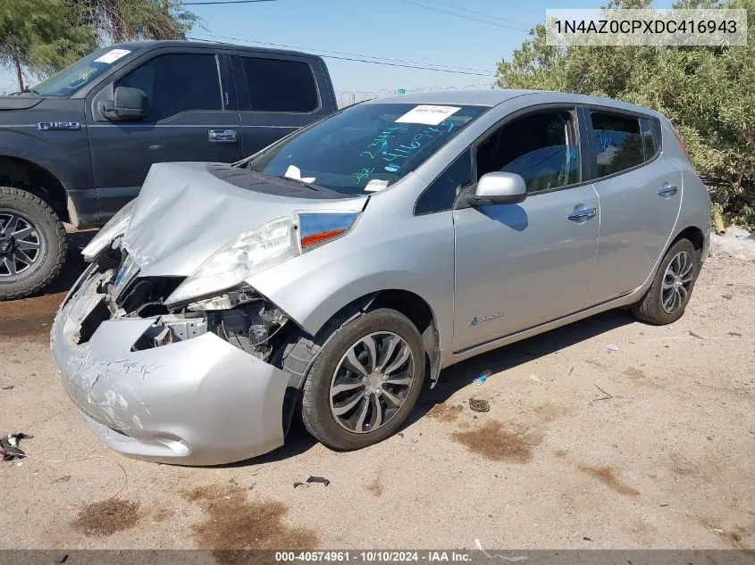 2013 Nissan Leaf S VIN: 1N4AZ0CPXDC416943 Lot: 40574961