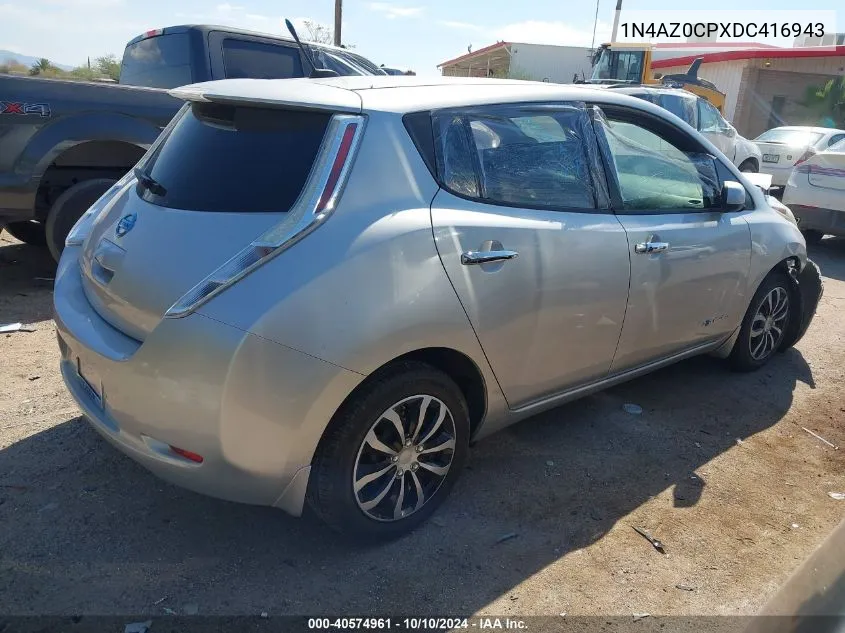 2013 Nissan Leaf S VIN: 1N4AZ0CPXDC416943 Lot: 40574961