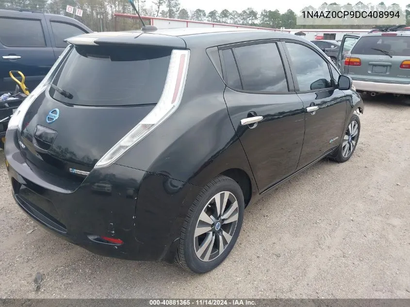 2013 Nissan Leaf Sl VIN: 1N4AZ0CP9DC408994 Lot: 40881365