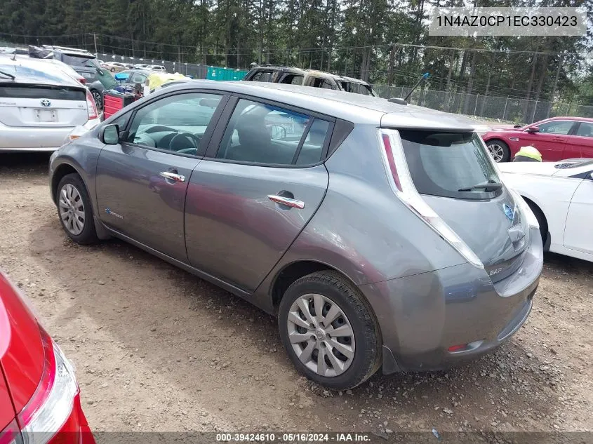 2014 Nissan Leaf S VIN: 1N4AZ0CP1EC330423 Lot: 39424610