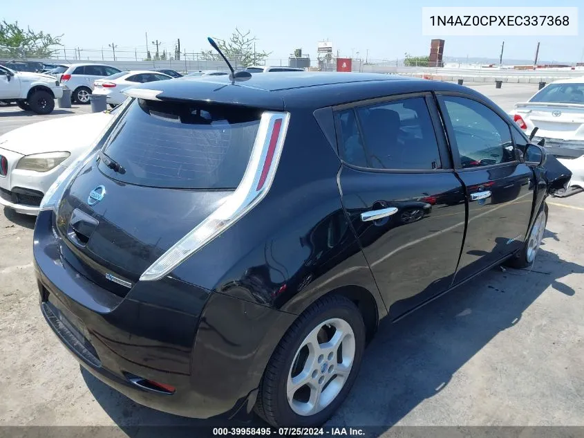 2014 Nissan Leaf Sv VIN: 1N4AZ0CPXEC337368 Lot: 39958495