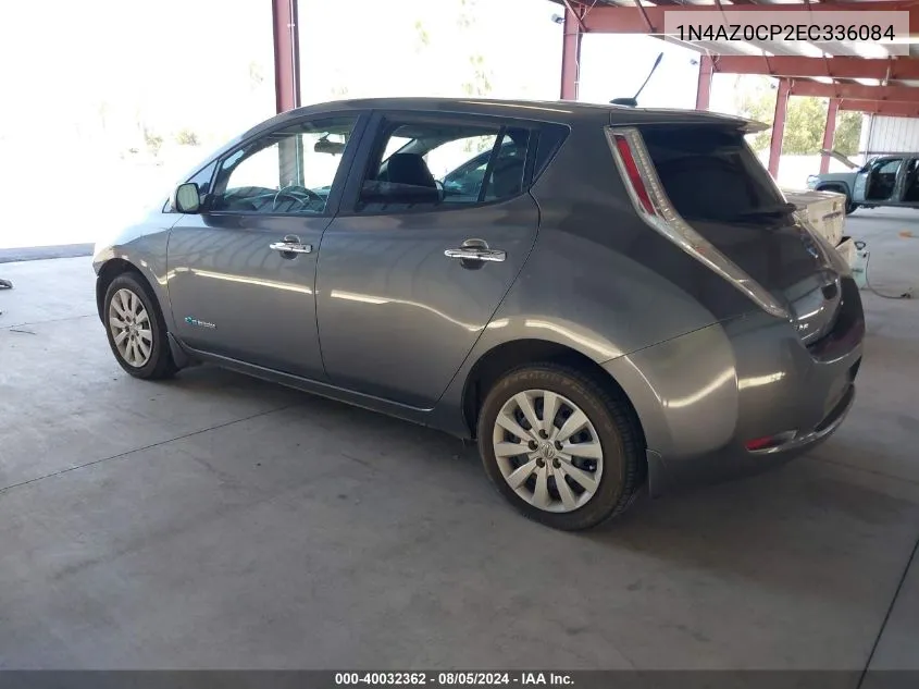 2014 Nissan Leaf S VIN: 1N4AZ0CP2EC336084 Lot: 40032362