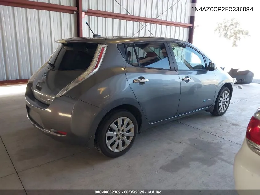 2014 Nissan Leaf S VIN: 1N4AZ0CP2EC336084 Lot: 40032362