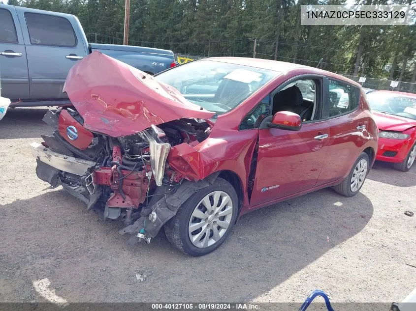 2014 Nissan Leaf S VIN: 1N4AZ0CP5EC333129 Lot: 40127105