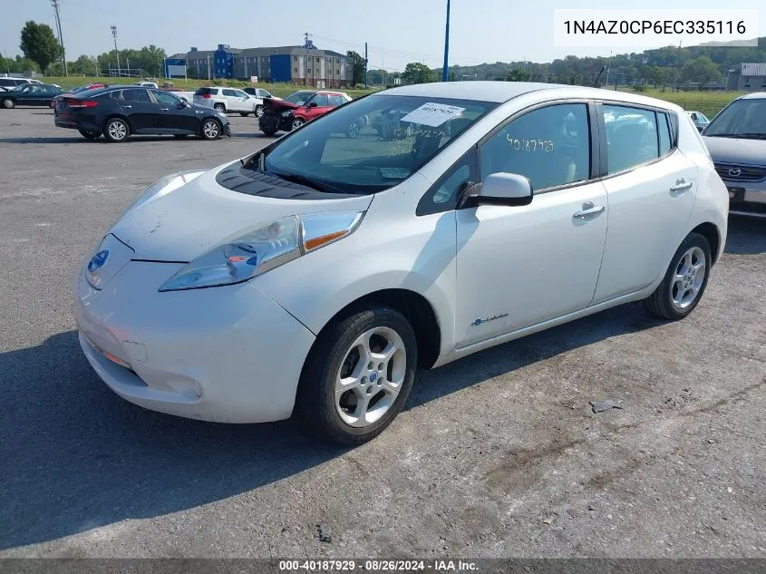 2014 Nissan Leaf Sv VIN: 1N4AZ0CP6EC335116 Lot: 40187929