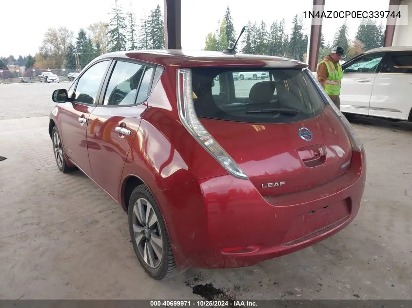 2014 Nissan Leaf Sl VIN: 1N4AZ0CP0EC339744 Lot: 40699971