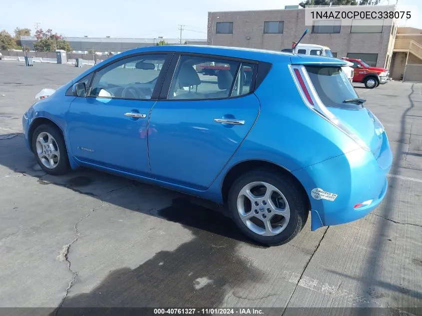 2014 Nissan Leaf Sv VIN: 1N4AZ0CP0EC338075 Lot: 40761327