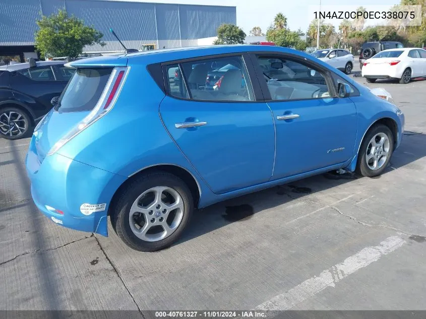 2014 Nissan Leaf Sv VIN: 1N4AZ0CP0EC338075 Lot: 40761327