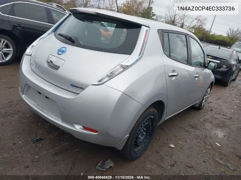 2014 Nissan Leaf S VIN: 1N4AZ0CP4EC333736 Lot: 40848429