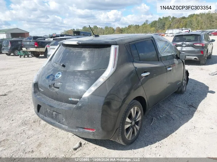 2015 Nissan Leaf VIN: 1N4AZ0CP3FC303354 Lot: 12120955