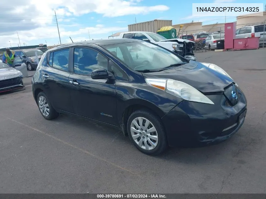 2015 Nissan Leaf S VIN: 1N4AZ0CP7FC314325 Lot: 39780691