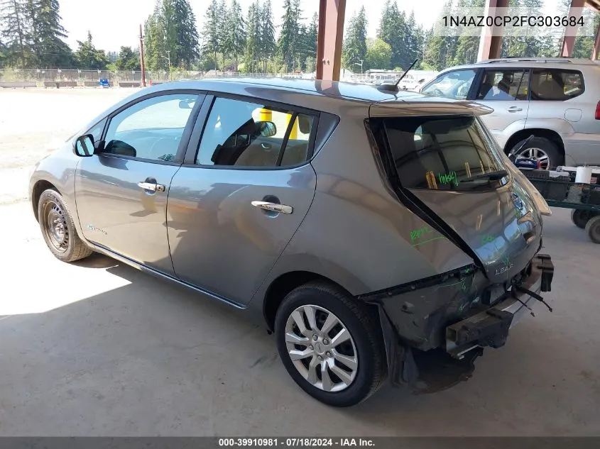 2015 Nissan Leaf S VIN: 1N4AZ0CP2FC303684 Lot: 39910981