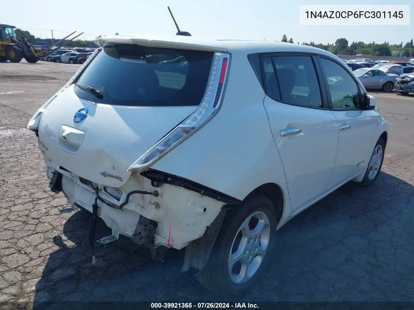 2015 Nissan Leaf Sv VIN: 1N4AZ0CP6FC301145 Lot: 39921365